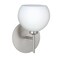 Besa Lighting Palla 5 Mini Sconce, Opal Matte, Satin Nickel Finish, 1x40W Halogen 1SW-565807-SN - alternate 1